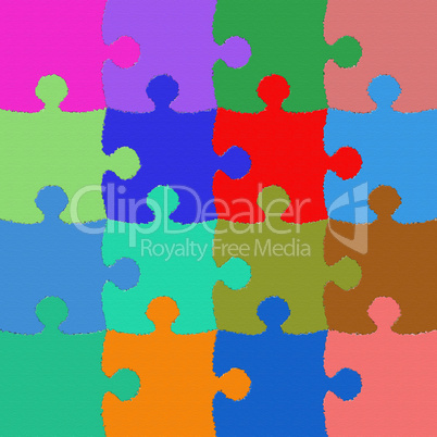 Colorful and texturized puzzle