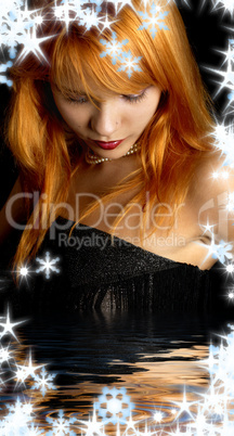 dark redhead portrait