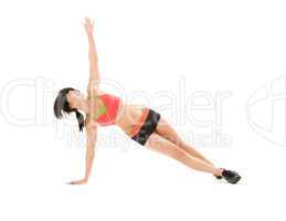 woman practicing ashtanga yoga posture