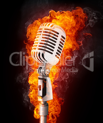Microphone in Fire