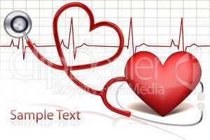 stethoscope around heart