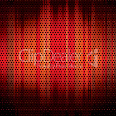 metal grid background red