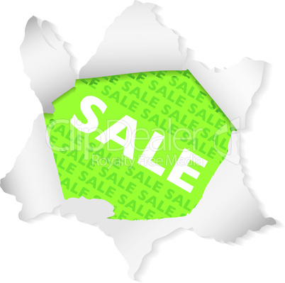Sale paper explode green