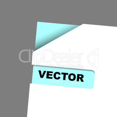 paper corner slot blue angle