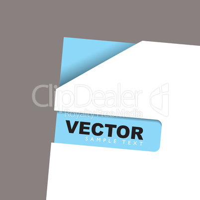 Paper corner slot blue angle