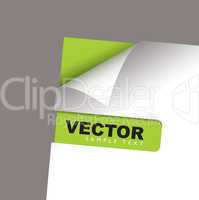 paper corner slot green peel