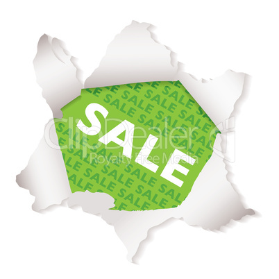 Sale paper explode green