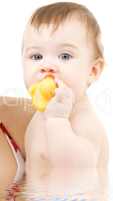 baby with duck