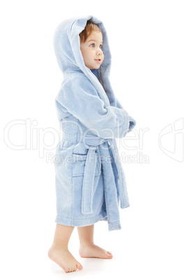 baby boy in blue robe