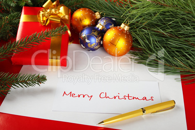 Christmas card of congratulations