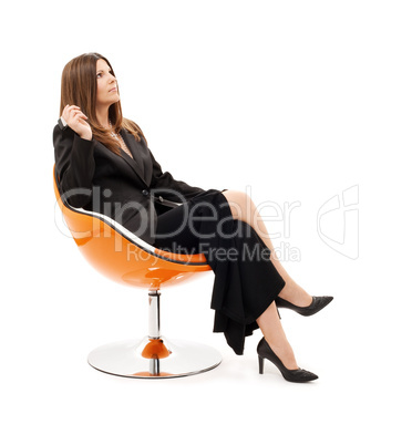 pensive businesswoman