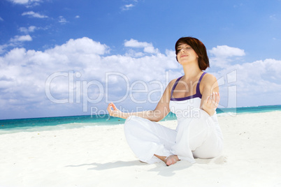 meditation on the beach