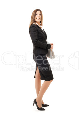 businesswoman with folders