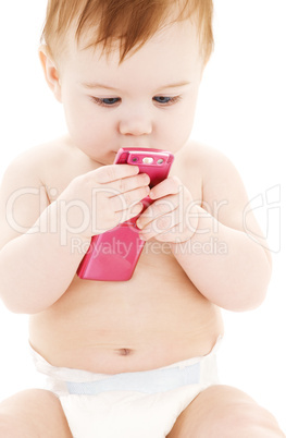 baby with cell phone