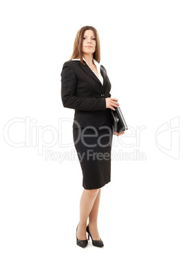 businesswoman with laptop computer