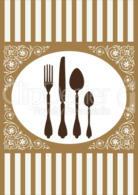 Menu of restaurant card, vector illustration