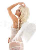 white lingerie angel