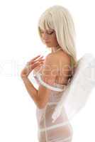 white lingerie angel