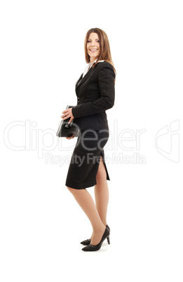 businesswoman with laptop computer