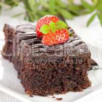 Schokokuchen mit Erdbeere / chocolate cake with strawberry