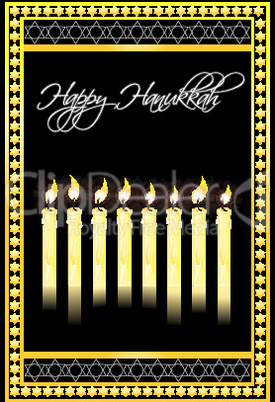 decorated hanukkah card