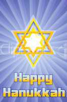 happy hanukkah with star of david