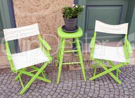 Hocker und Stühle grün - Relax Concept