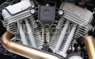Big silver Engine - Zweizylinder Motor