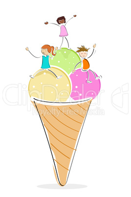 kids with ice cream