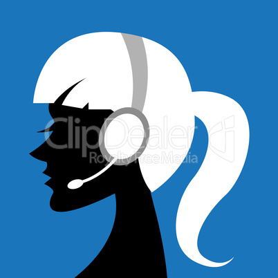 lady with headphone