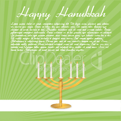 hanukkah card with candle