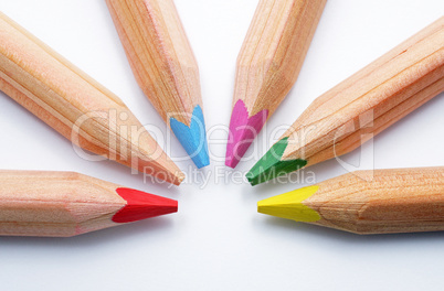 Eckige Buntstifte - Farben - Colourful Crayons