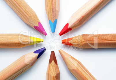 Eckige Buntstifte - Crayons - Farben