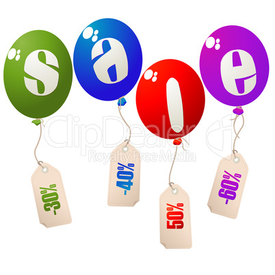 sale balloons concept