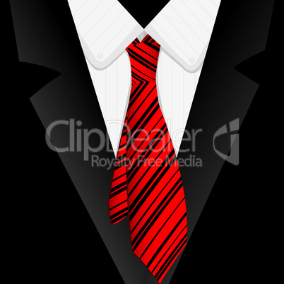 Striped red tie