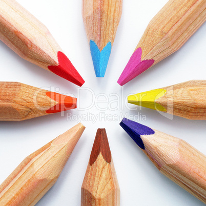 Buntstifte Kreis Farben - Crayon Circle Colours