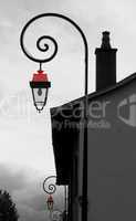 Old red lamps
