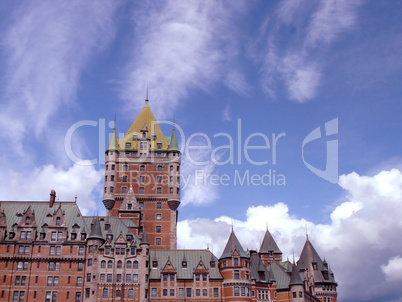 Frontenac castle hotel in Quebec, Canada