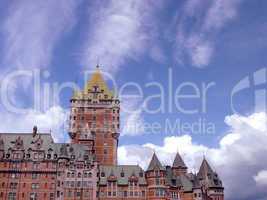 Frontenac castle hotel in Quebec, Canada