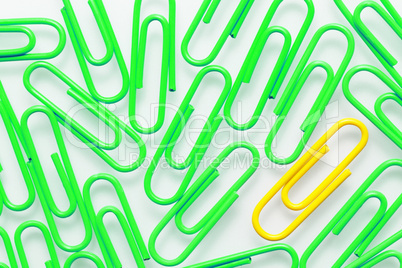 Paper Clips green yellow - Büroklammern