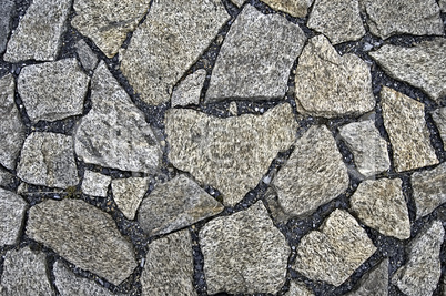The pavement of granite stone