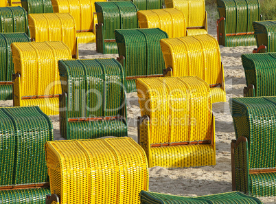 Beach Chairs Evening Sun - Strandkörbe Abendsonne