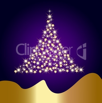 goldener weihnachtsbaum