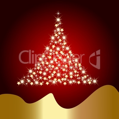 goldener weihnachtsbaum