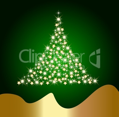 goldener weihnachtsbaum