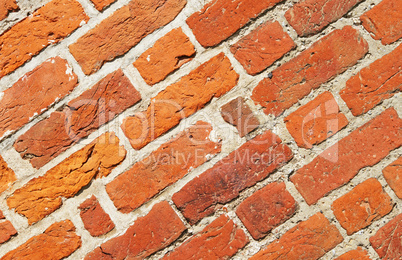Ziegelstein Mauer diagonal - Old Brick Wall