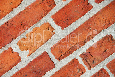 Old Brick Wall Close-up - Alte Ziegelstein Mauer