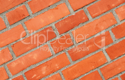 Ziegelstein Mauer diagonal - Brick Wall orange