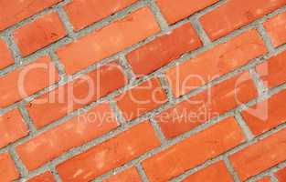 Ziegelstein Mauer diagonal - Brick Wall orange