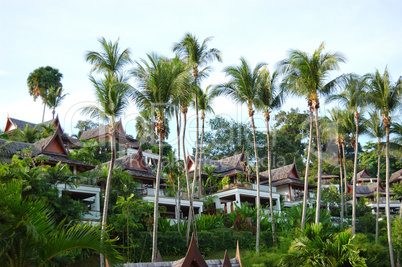Luxury villas of Thai style hotel, Phuket, Thailand